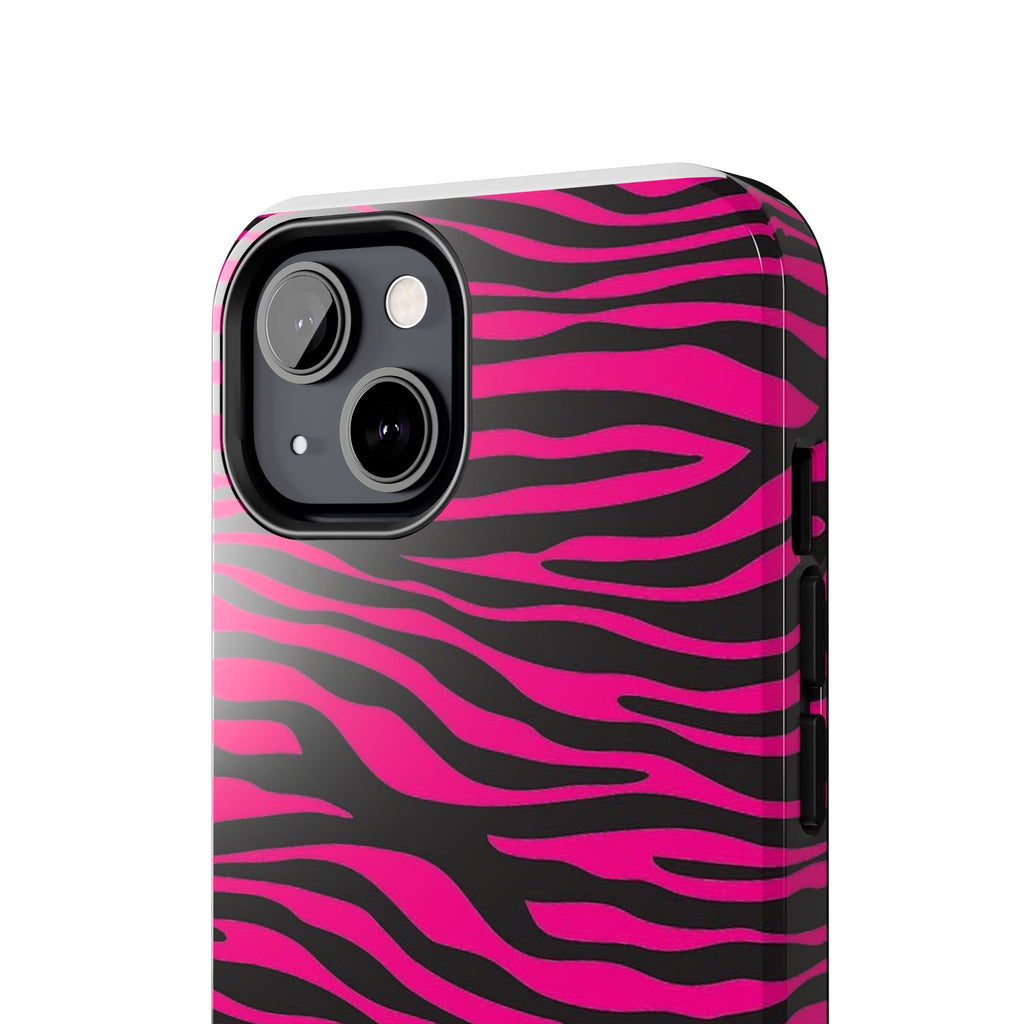 Hot Pink Zebra Tough Phone Case