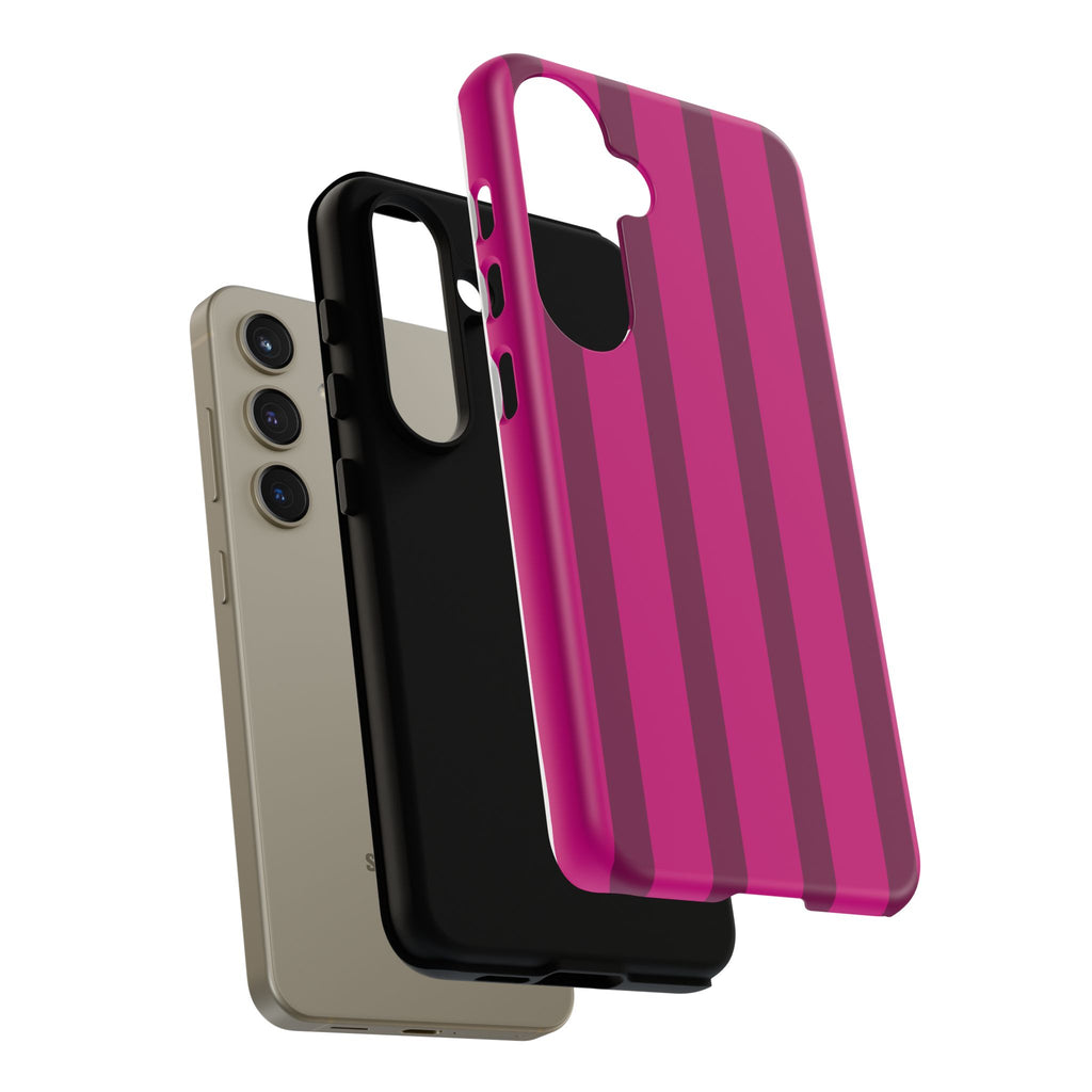 Hot Pink Striped Phone Case