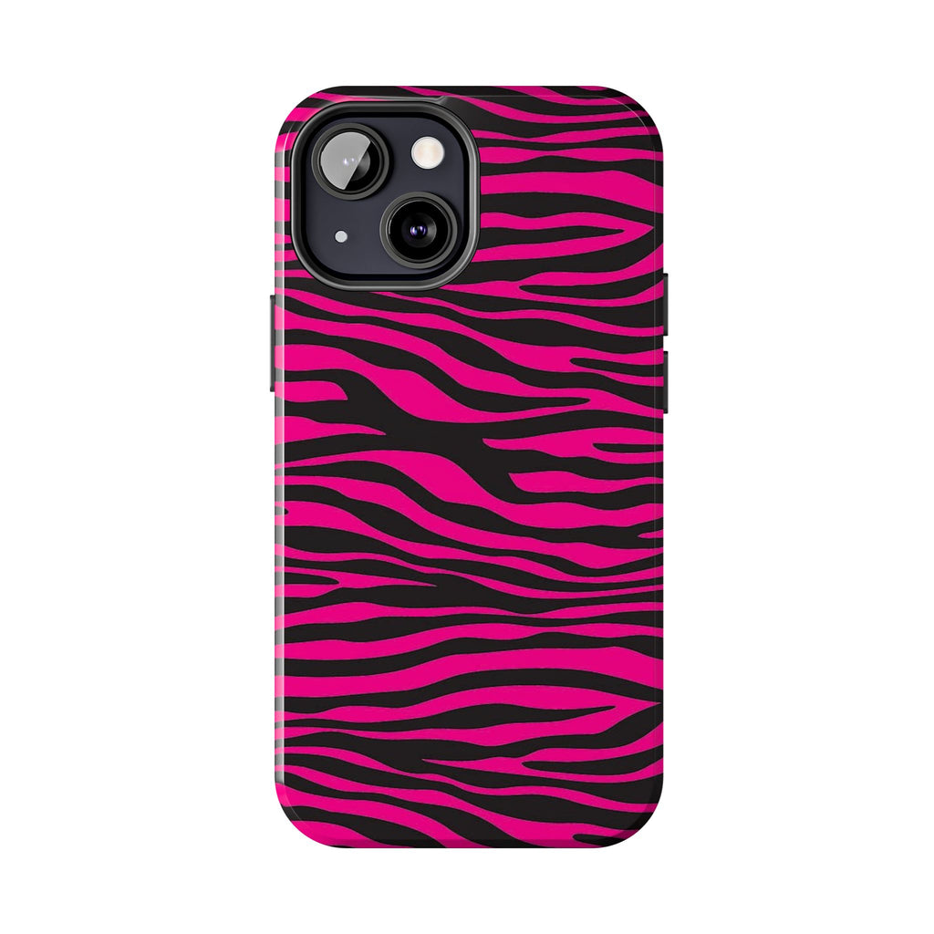 Hot Pink Zebra Tough Phone Case