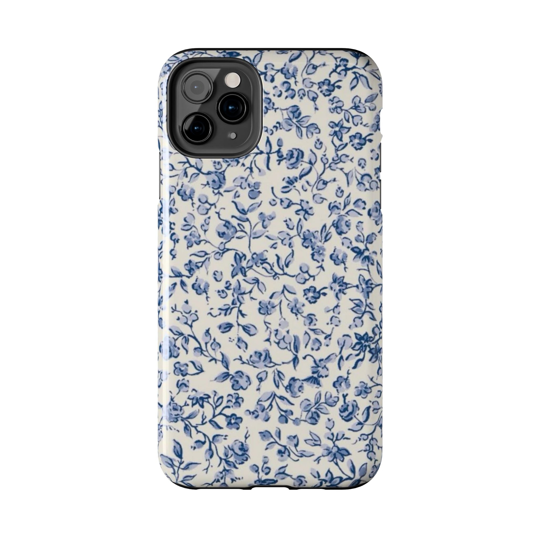 Blue Floral Tough Phone Case