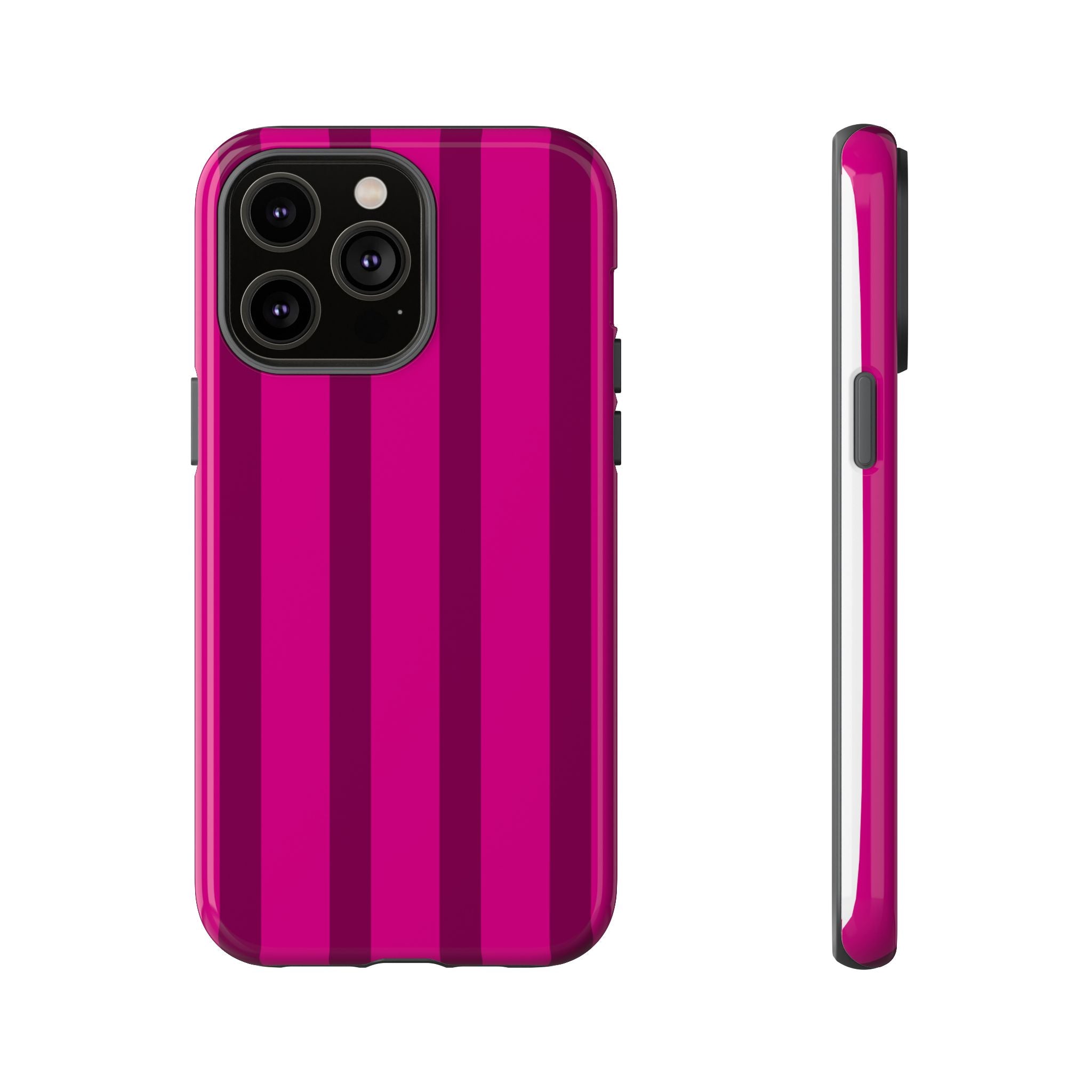 Hot Pink Striped Phone Case