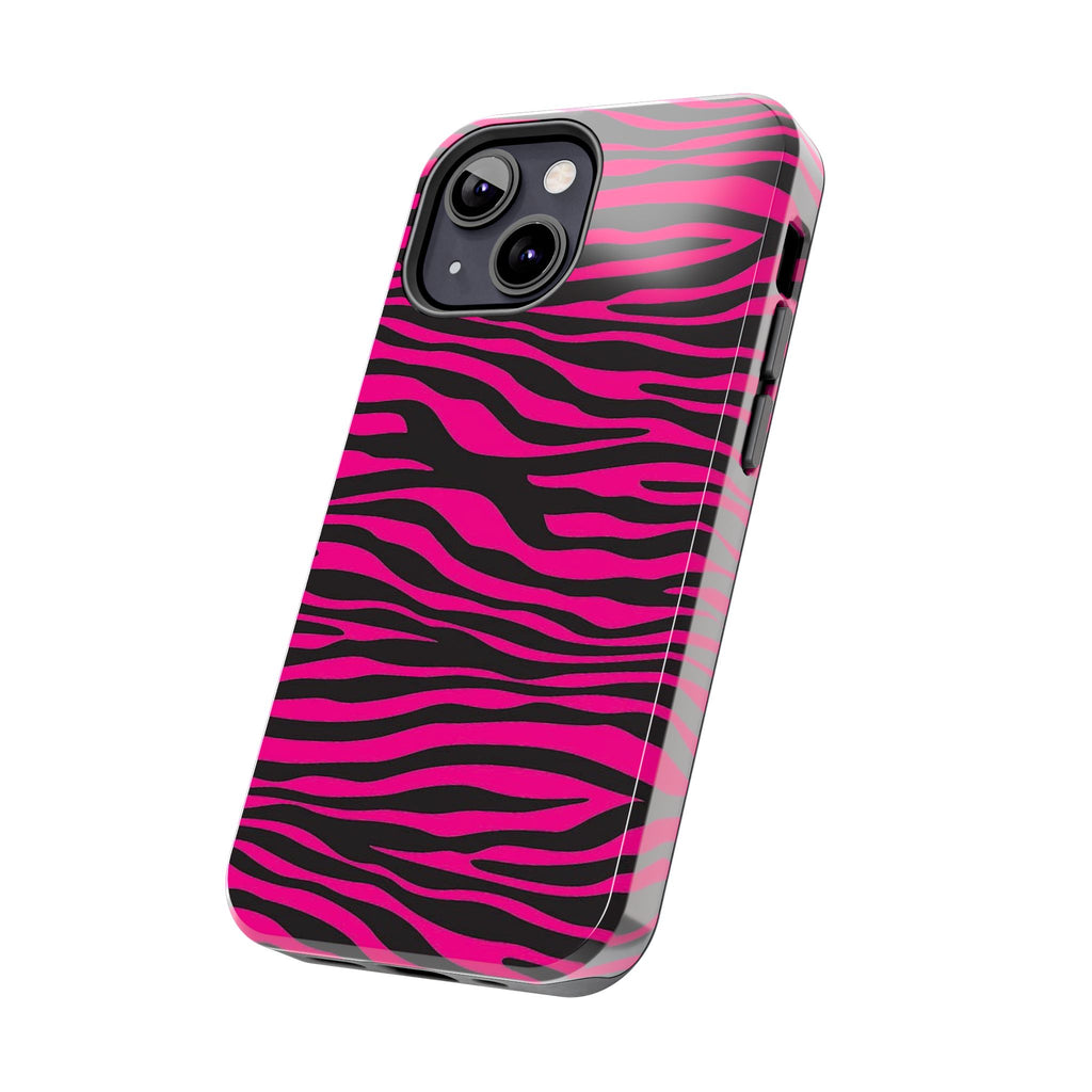 Hot Pink Zebra Tough Phone Case