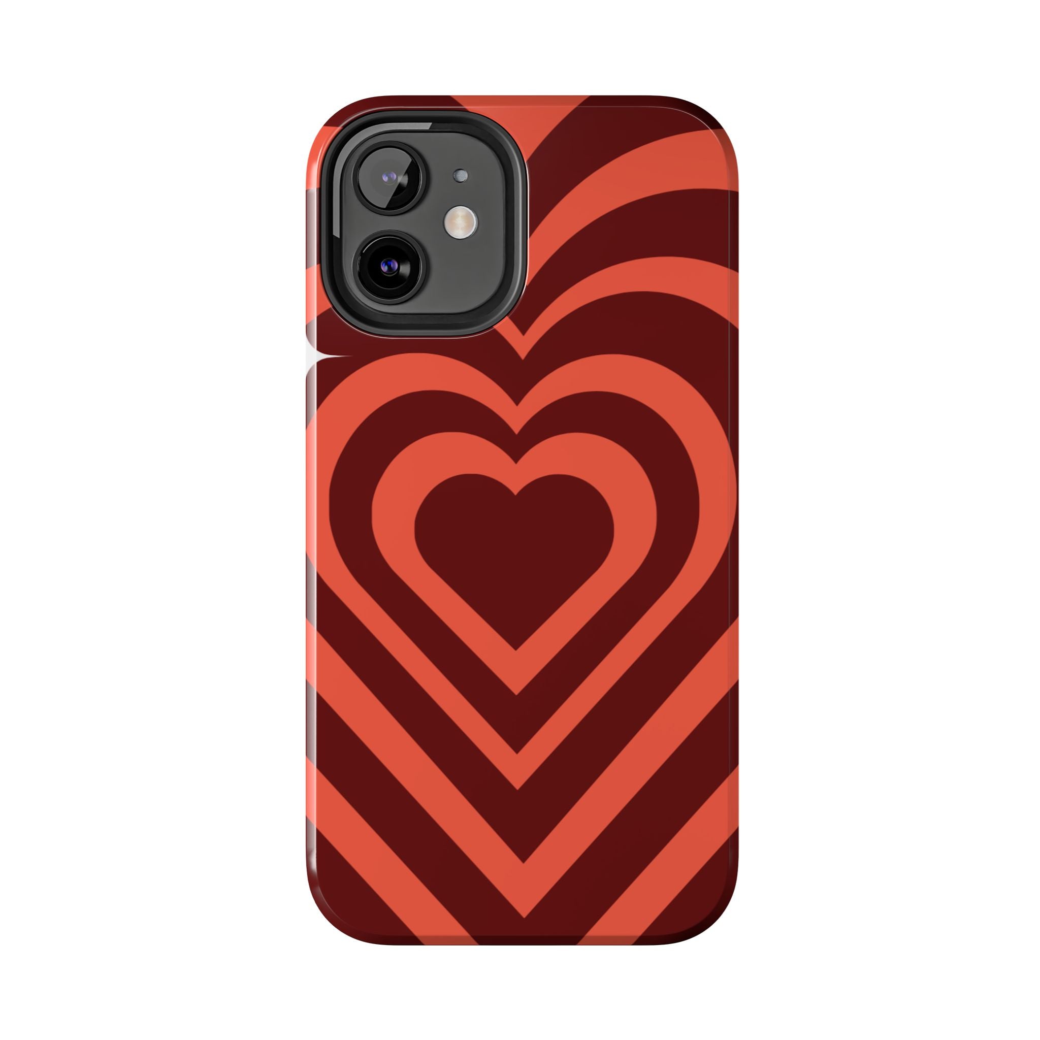 Retro Red Heart Pattern Phone Case