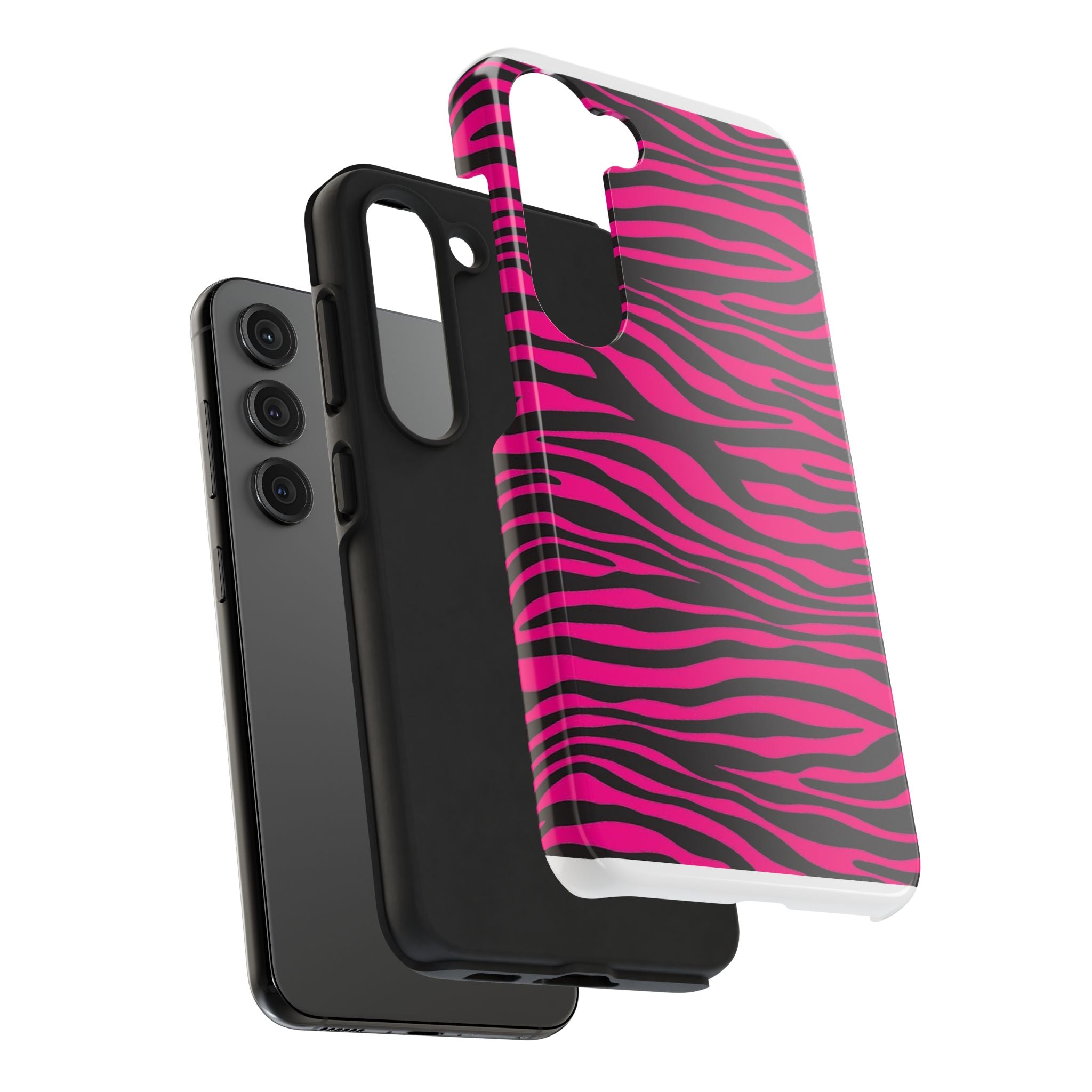 Hot Pink Zebra Tough Phone Case