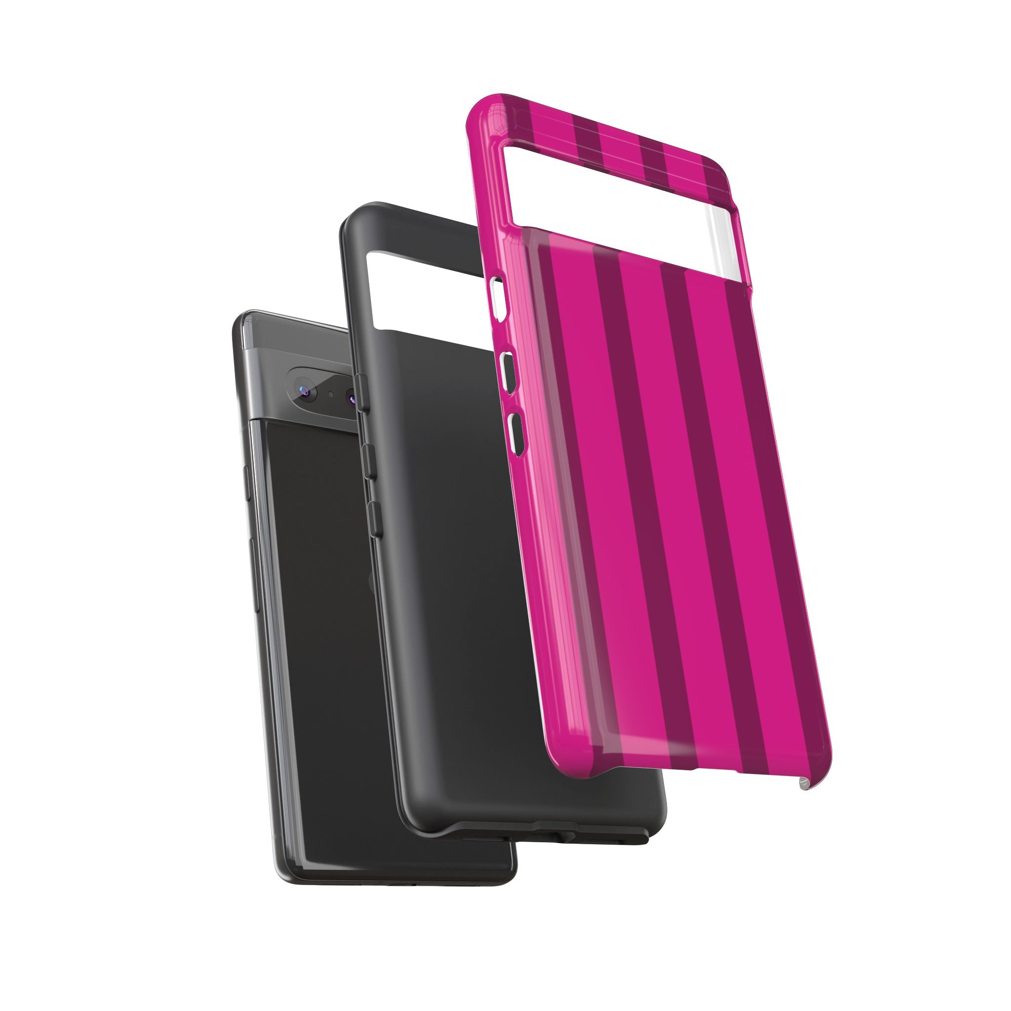 Hot Pink Striped Phone Case