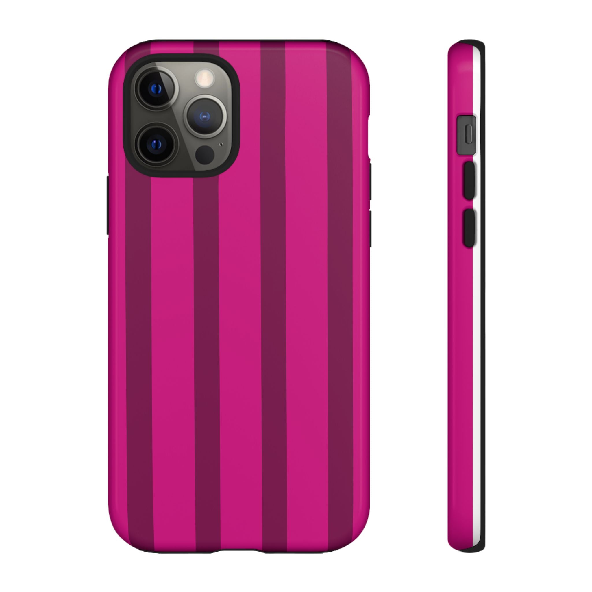 Hot Pink Striped Phone Case