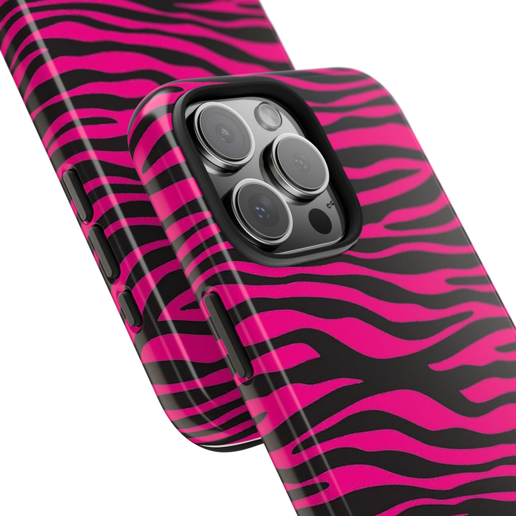 Hot Pink Zebra Tough Phone Case