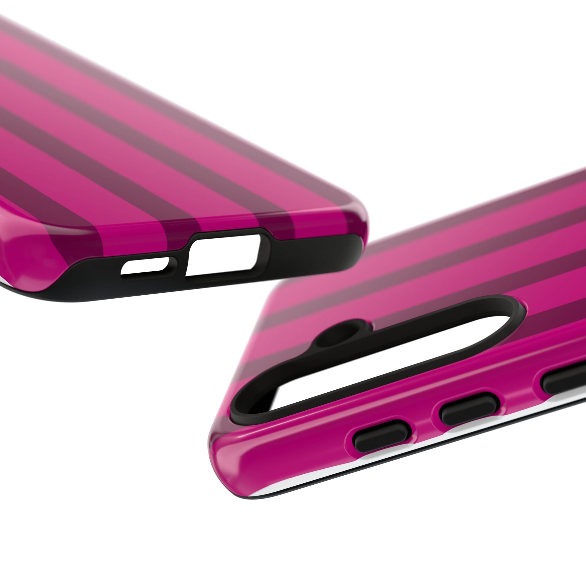 Hot Pink Striped Phone Case