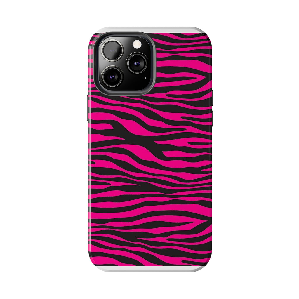 Hot Pink Zebra Tough Phone Case