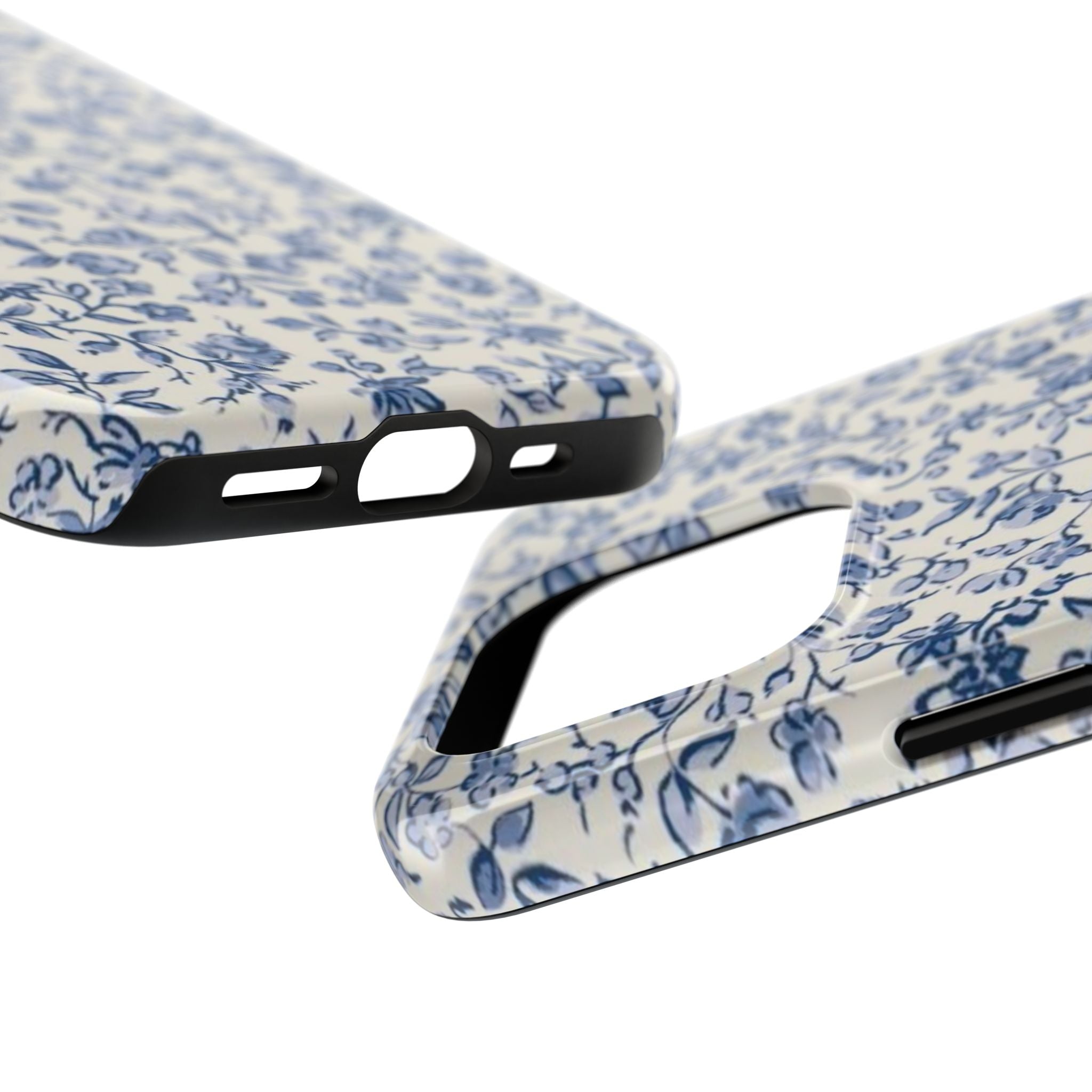 Blue Floral Tough Phone Case