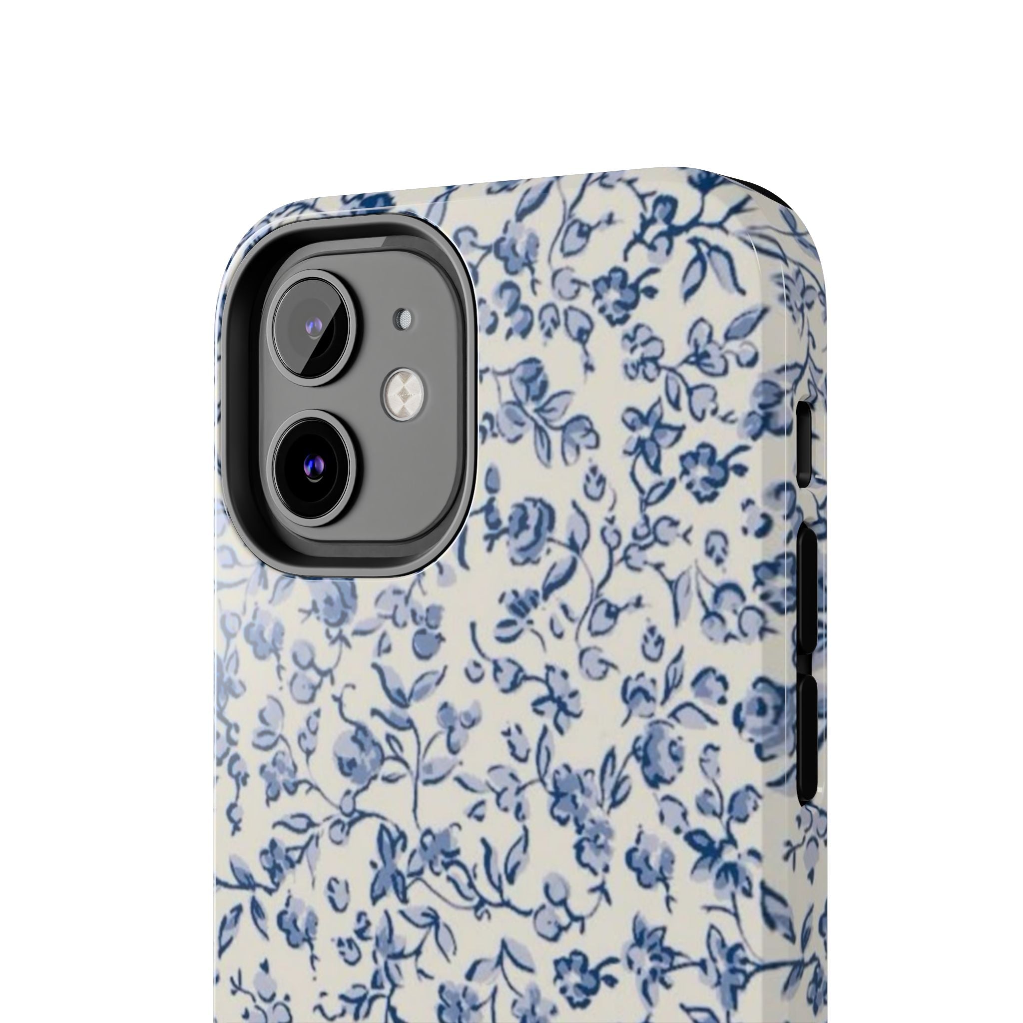 Blue Floral Tough Phone Case
