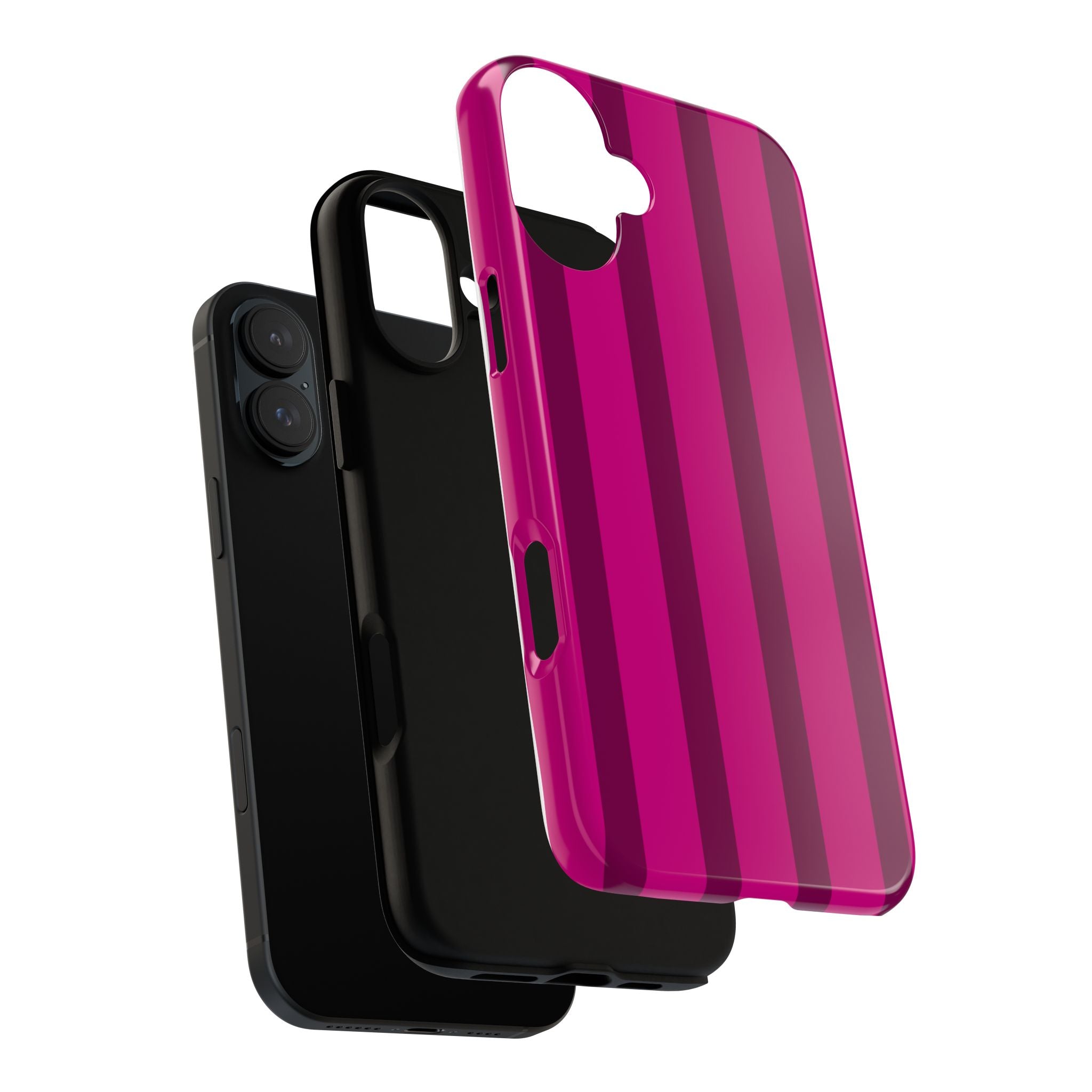 Hot Pink Striped Phone Case