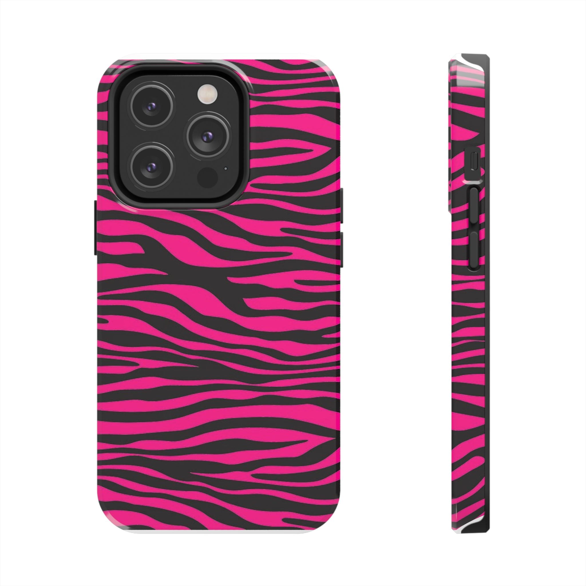 Hot Pink Zebra Tough Phone Case