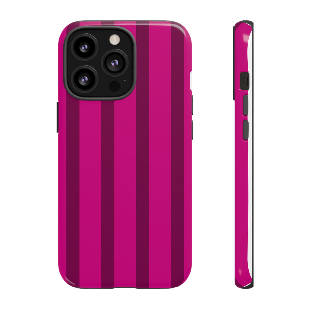Hot Pink Striped Phone Case
