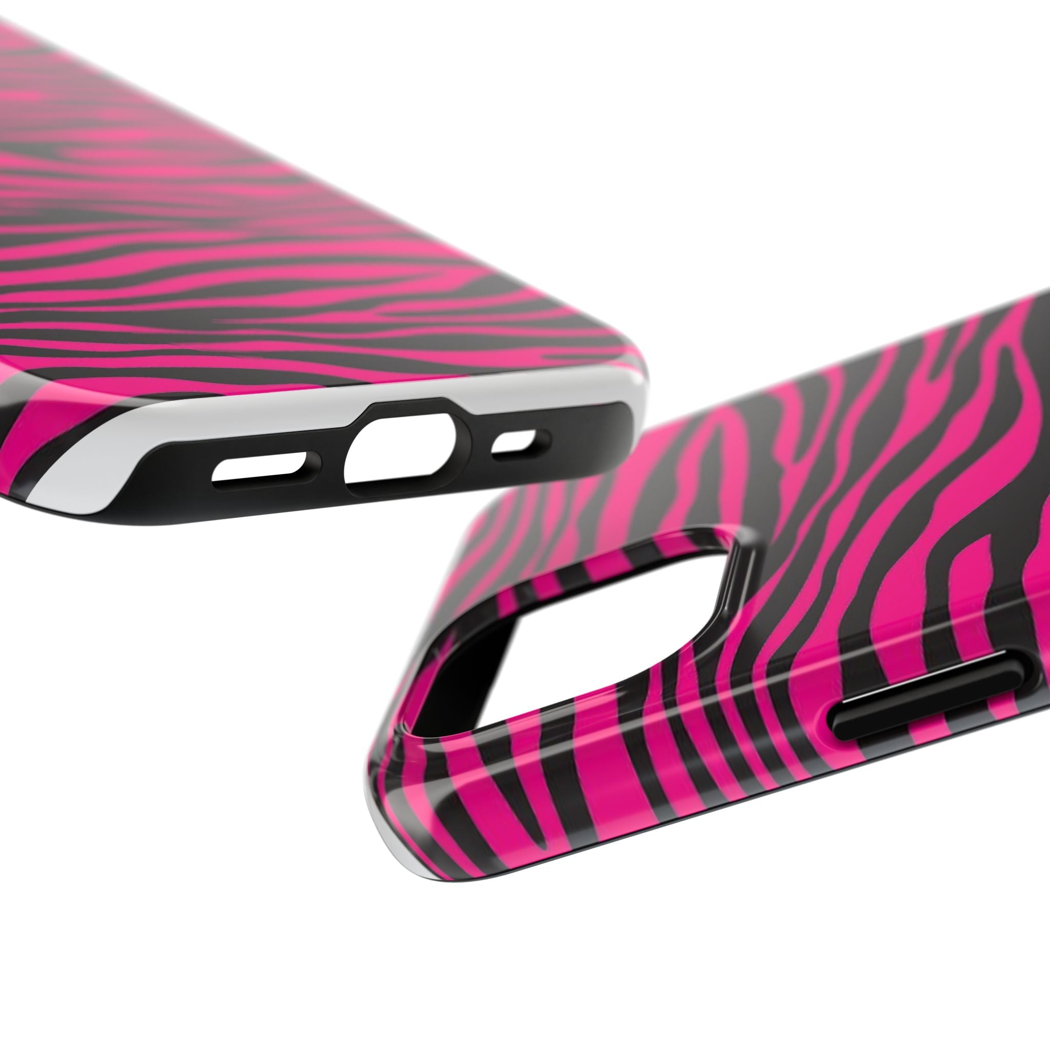 Hot Pink Zebra Tough Phone Case