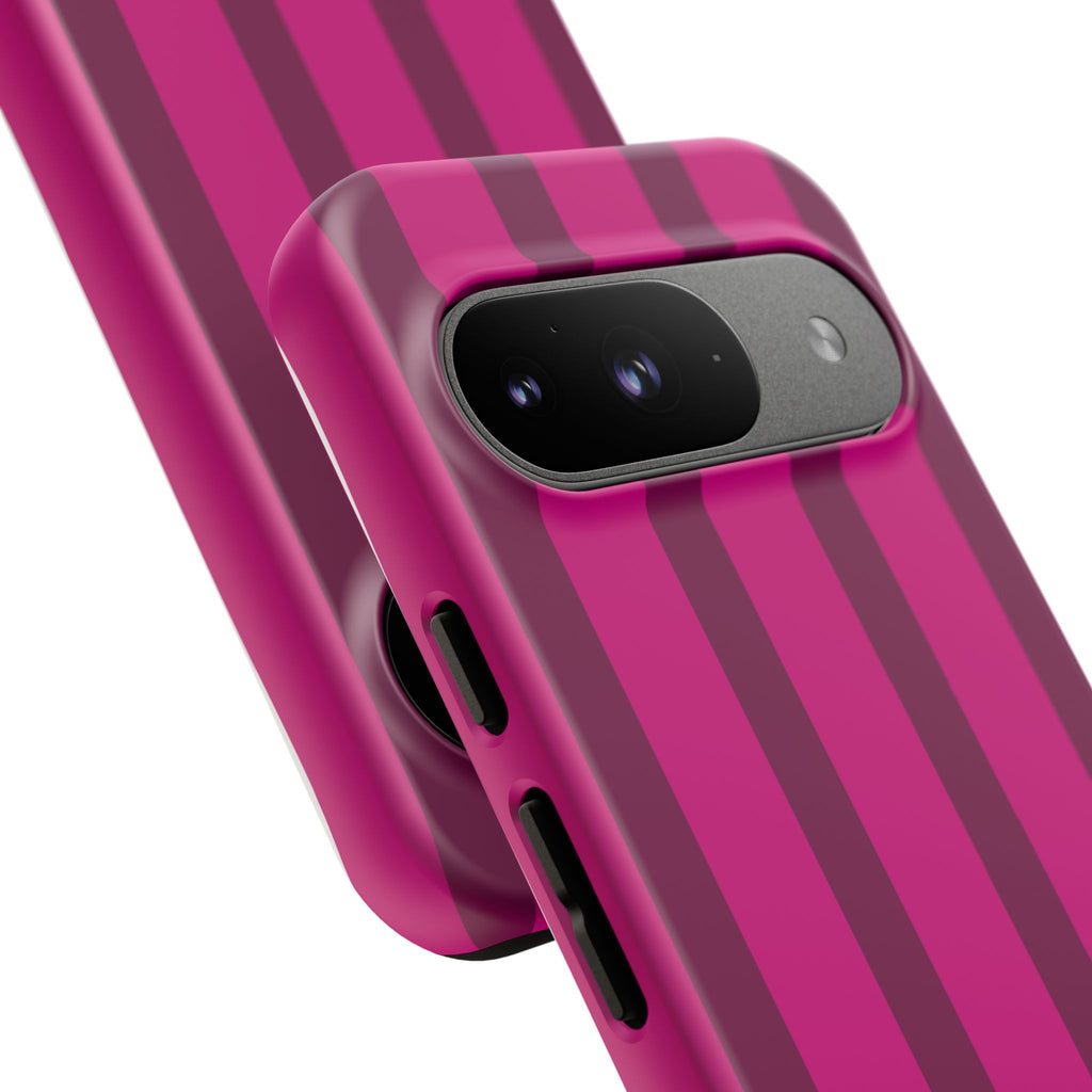 Hot Pink Striped Phone Case