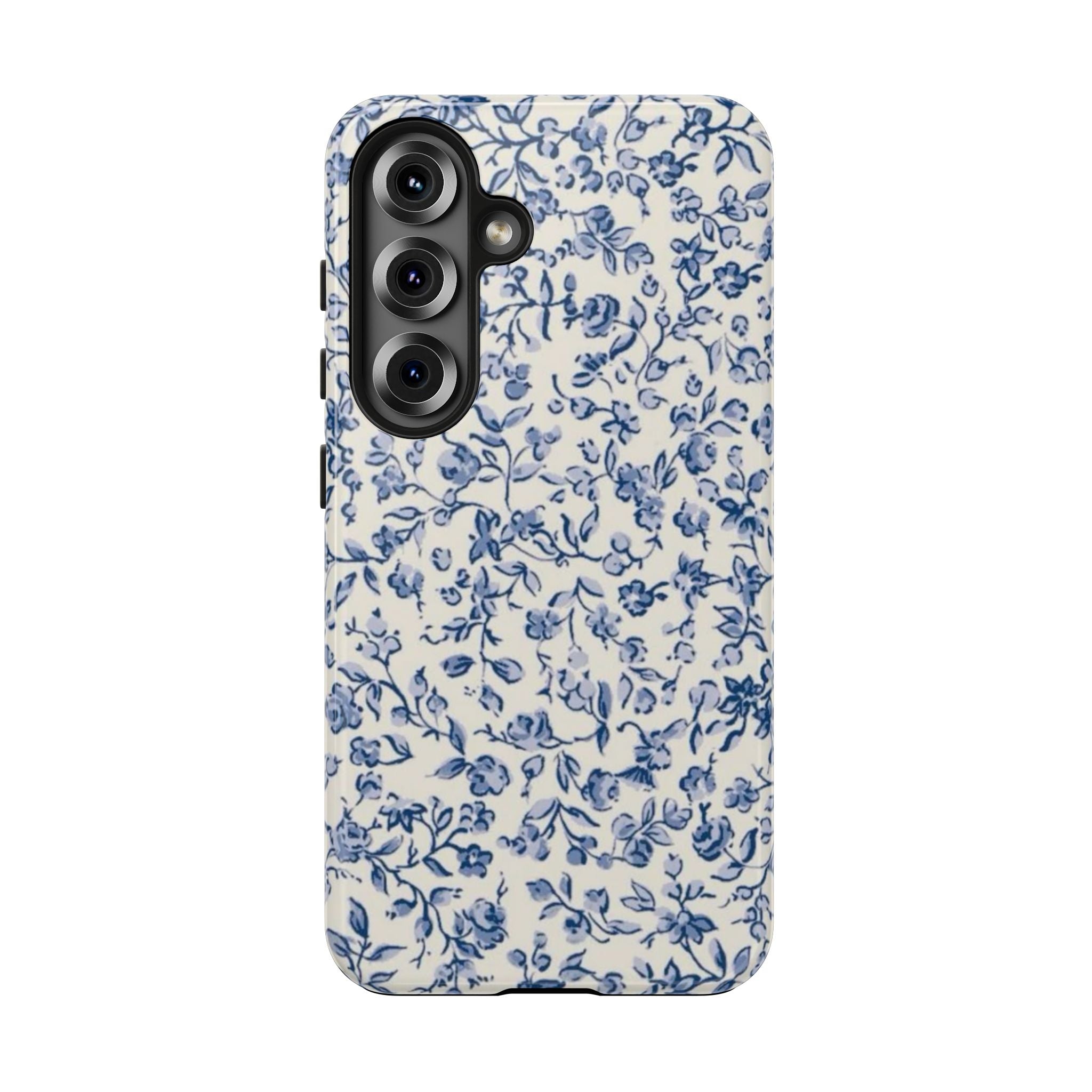 Blue Floral Tough Phone Case