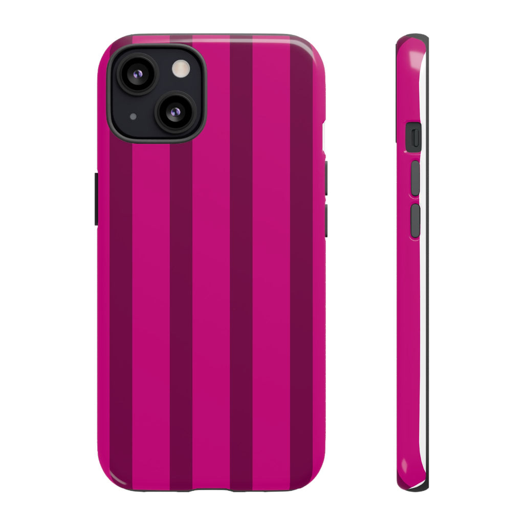 Hot Pink Striped Phone Case
