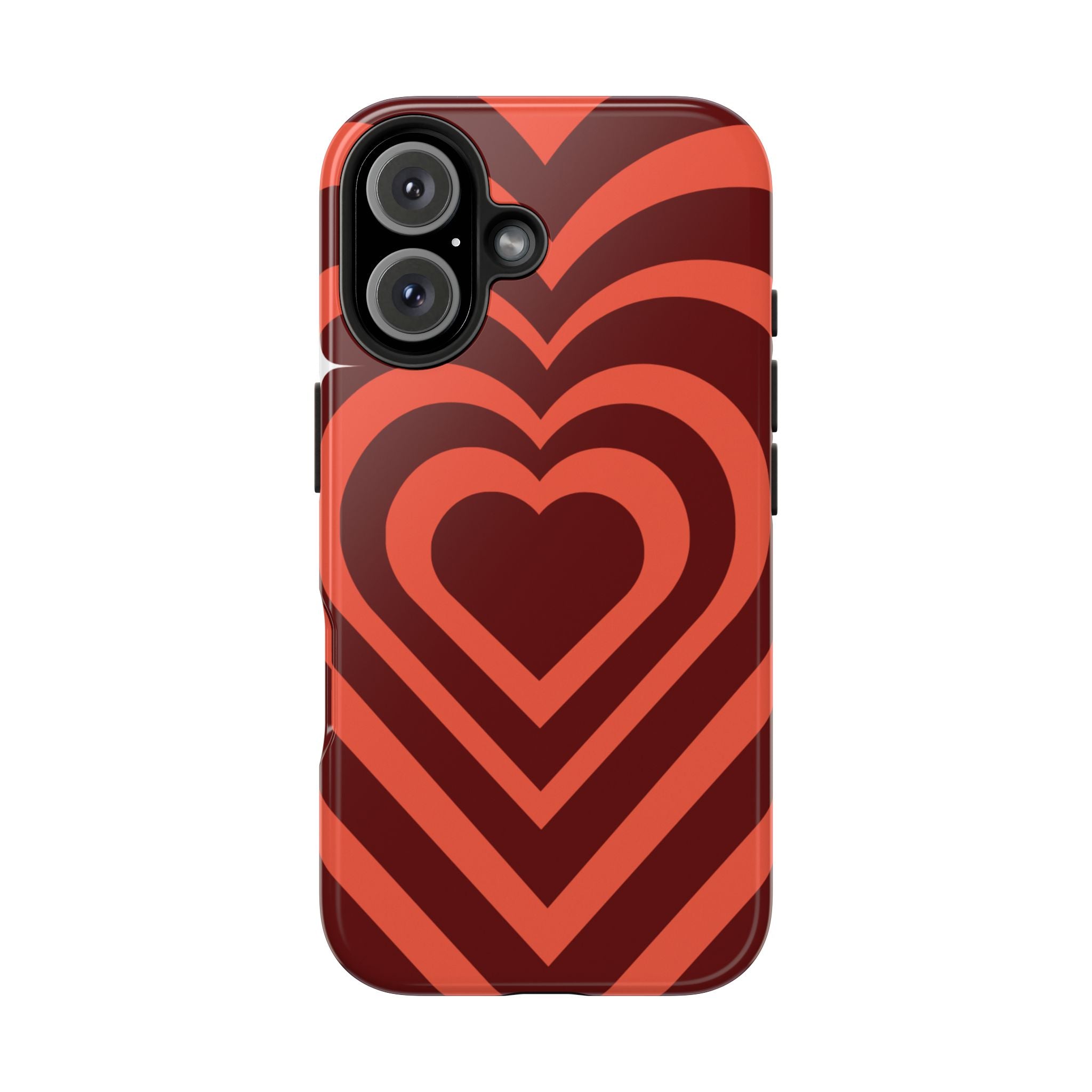 Retro Red Heart Pattern Phone Case