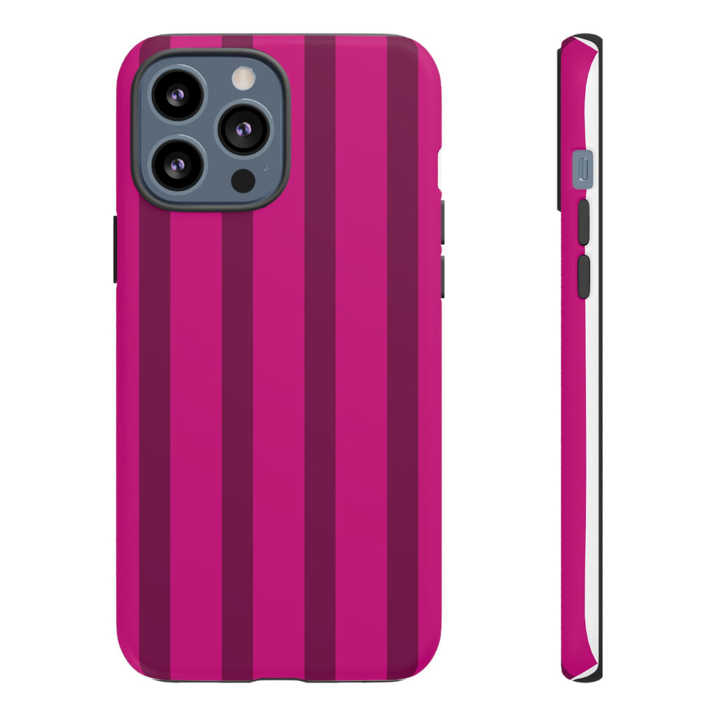 Hot Pink Striped Phone Case
