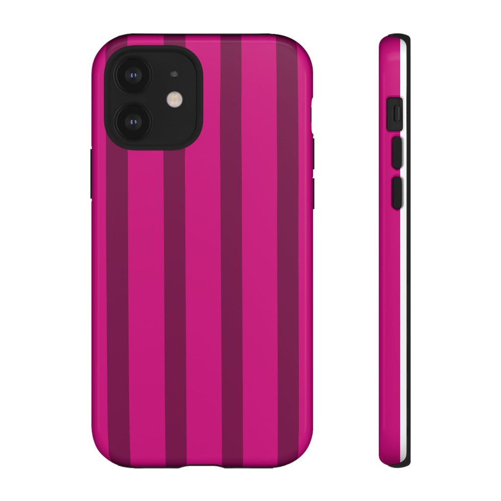 Hot Pink Striped Phone Case