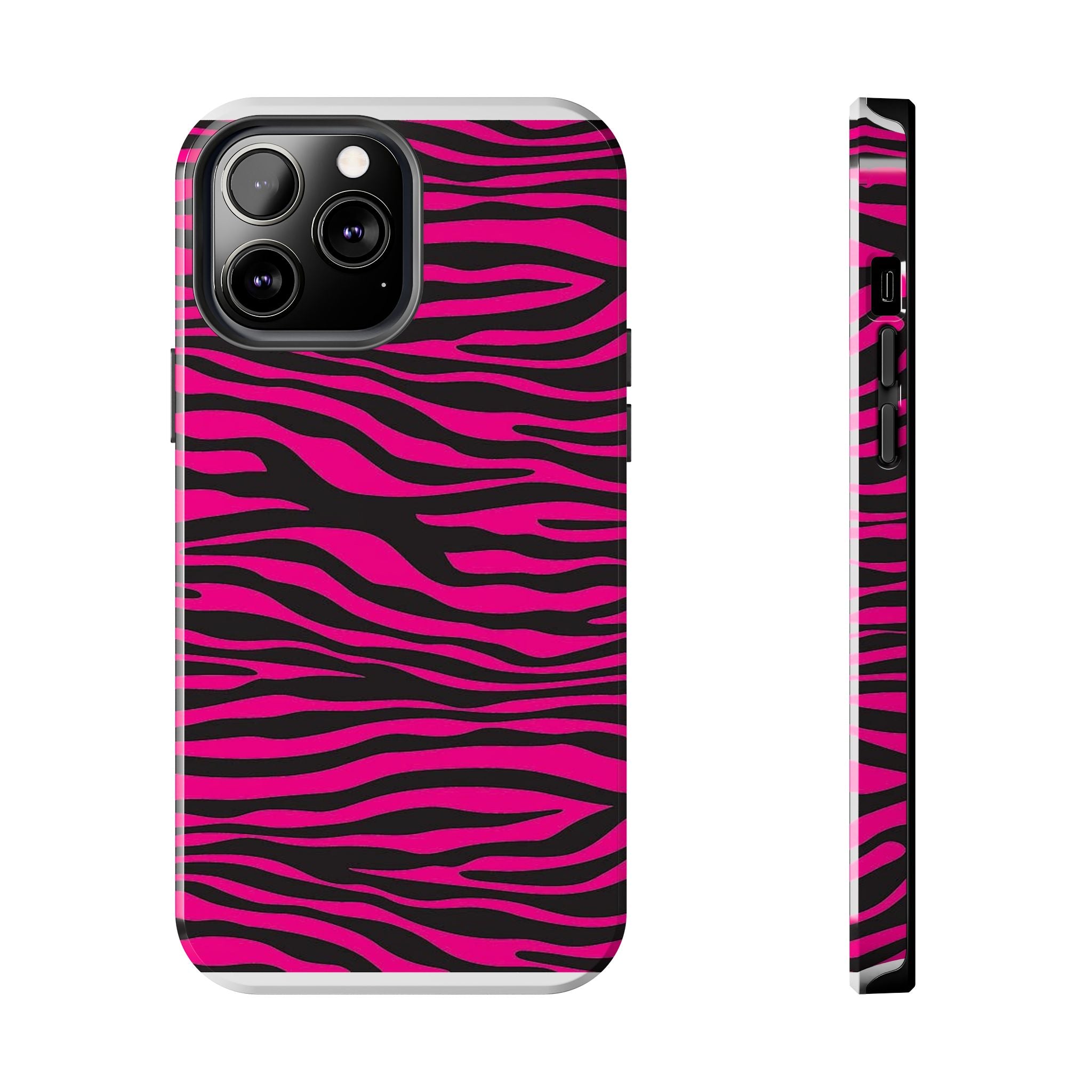 Hot Pink Zebra Tough Phone Case
