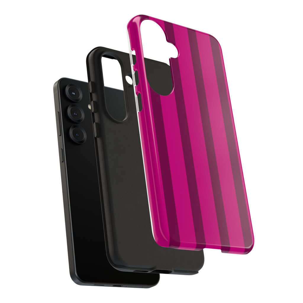 Hot Pink Striped Phone Case
