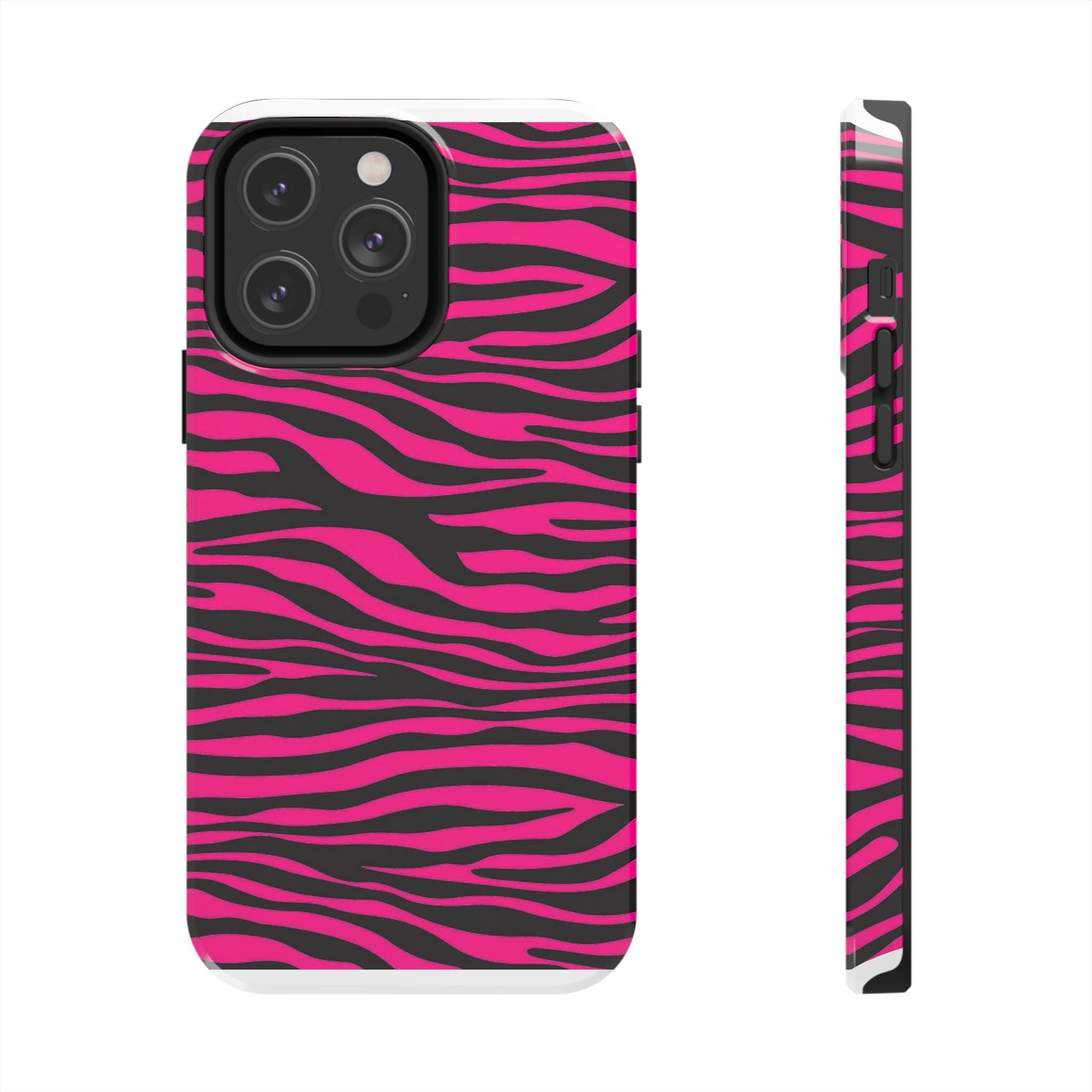 Hot Pink Zebra Tough Phone Case
