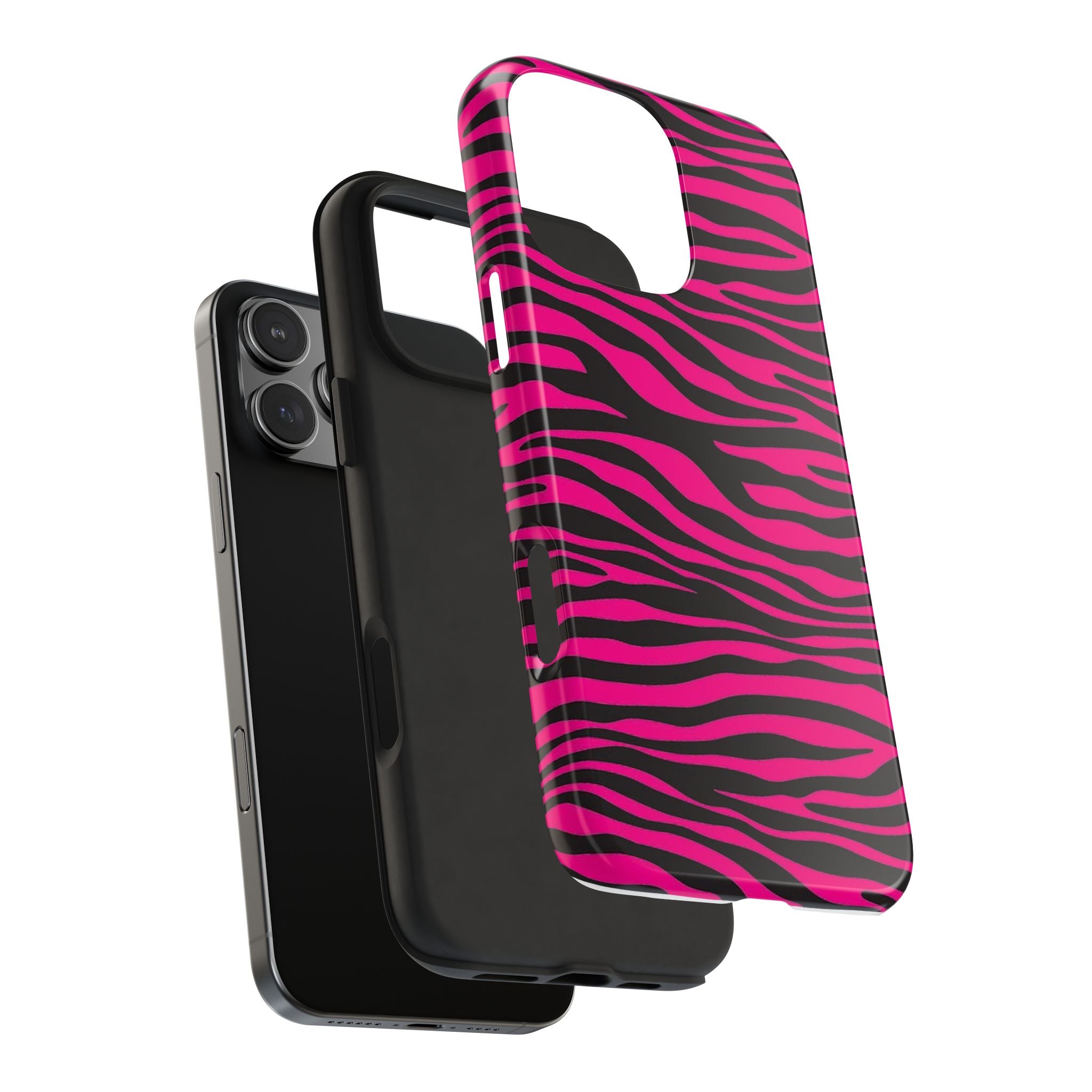 Hot Pink Zebra Tough Phone Case