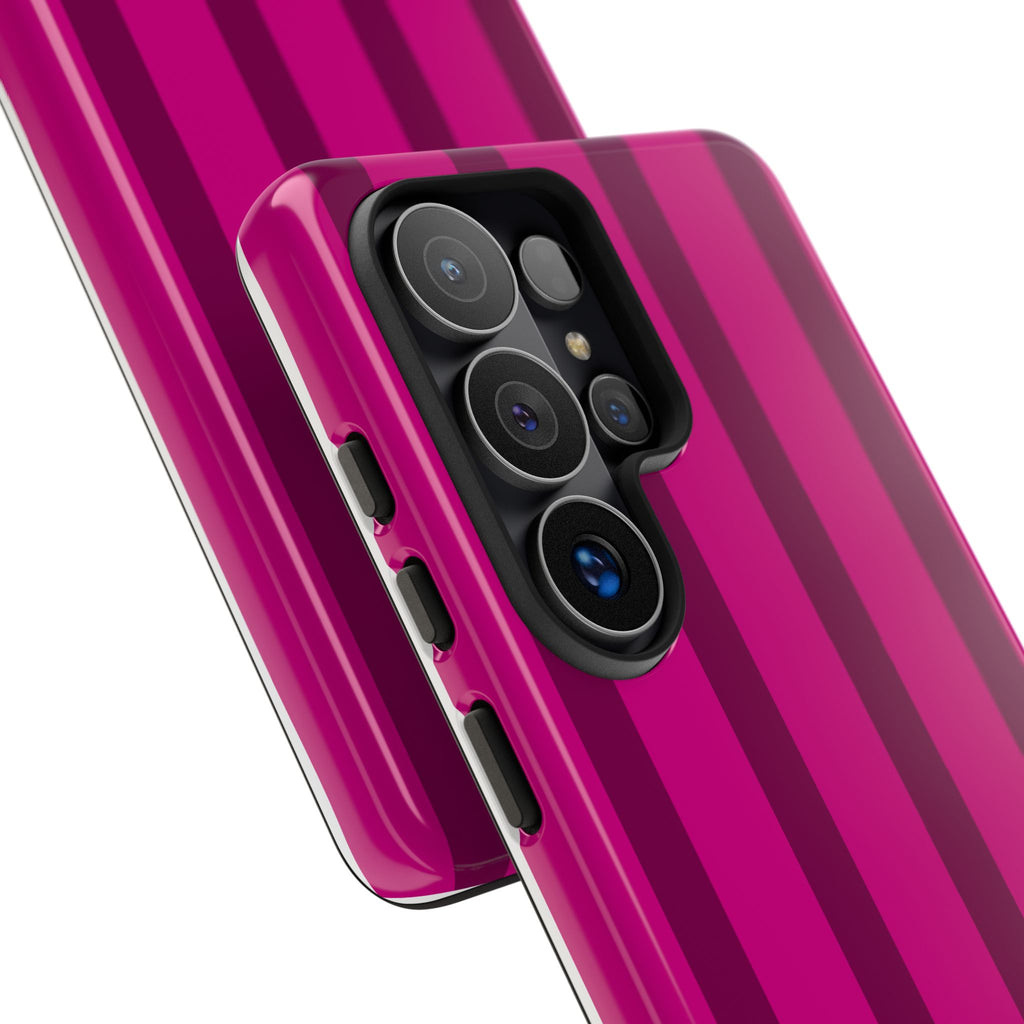 Hot Pink Striped Phone Case