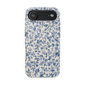Blue Floral Tough Phone Case