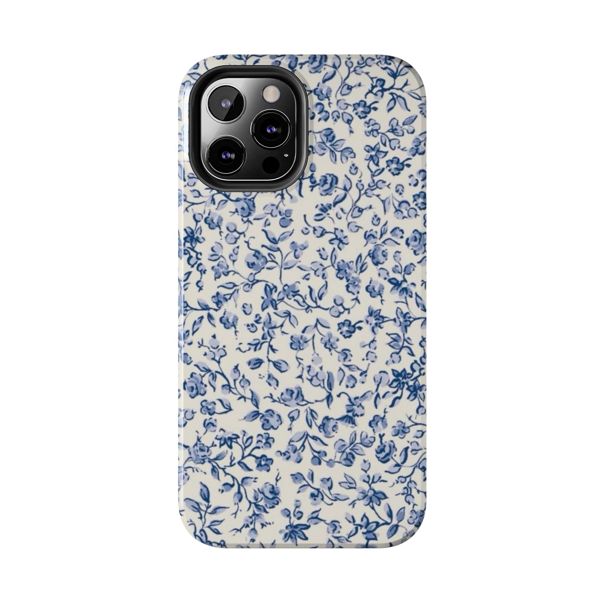 Blue Floral Tough Phone Case