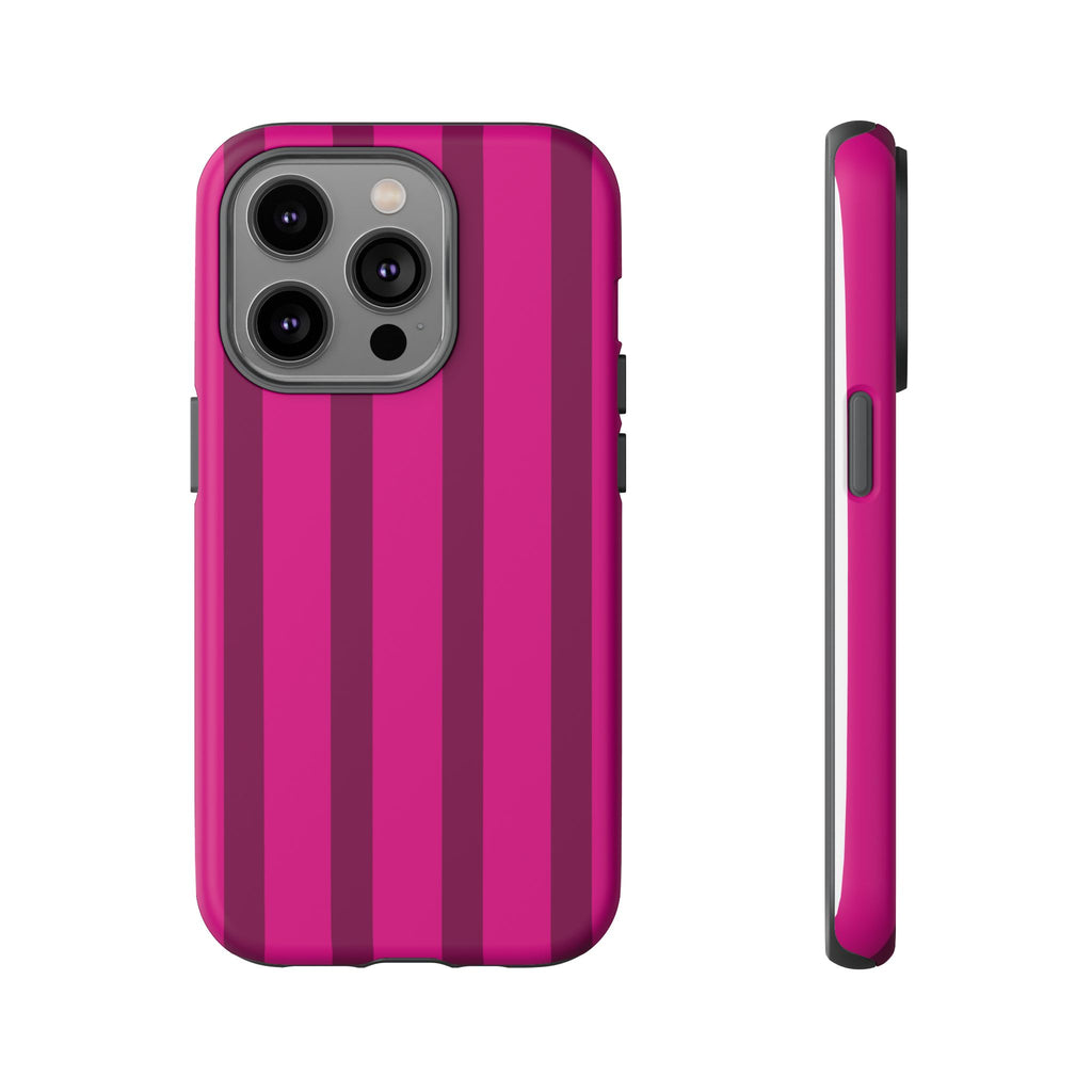 Hot Pink Striped Phone Case