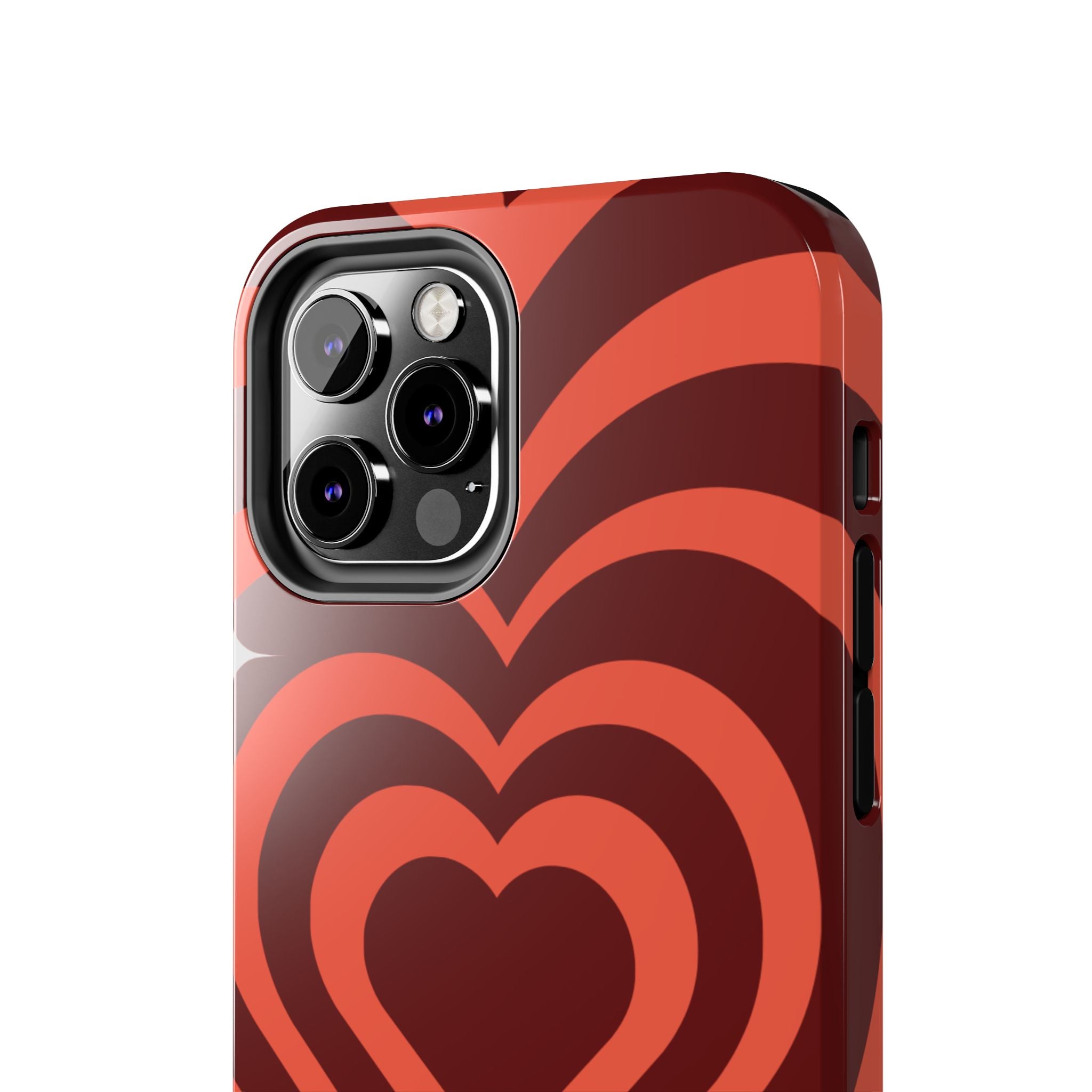 Retro Red Heart Pattern Phone Case