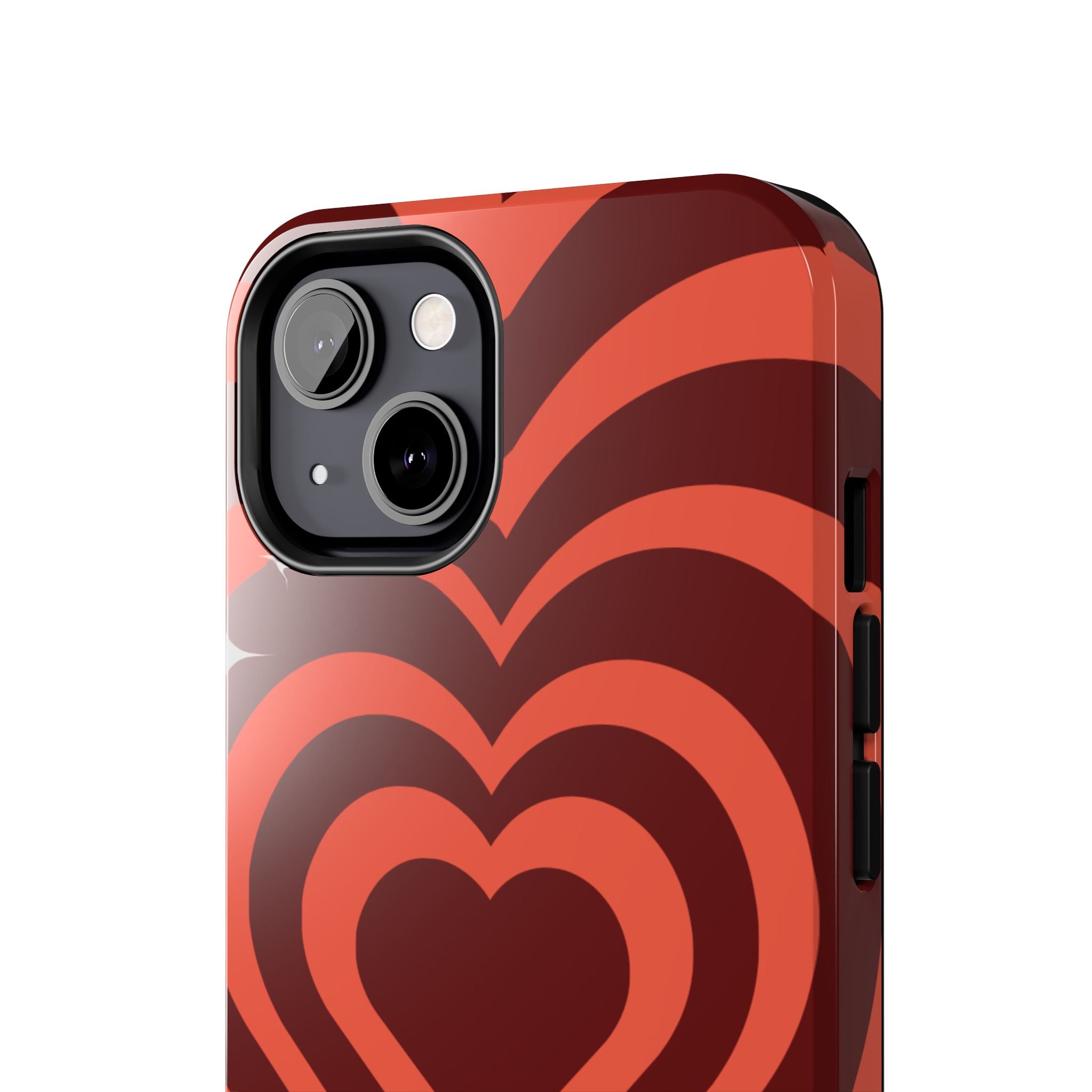 Retro Red Heart Pattern Phone Case