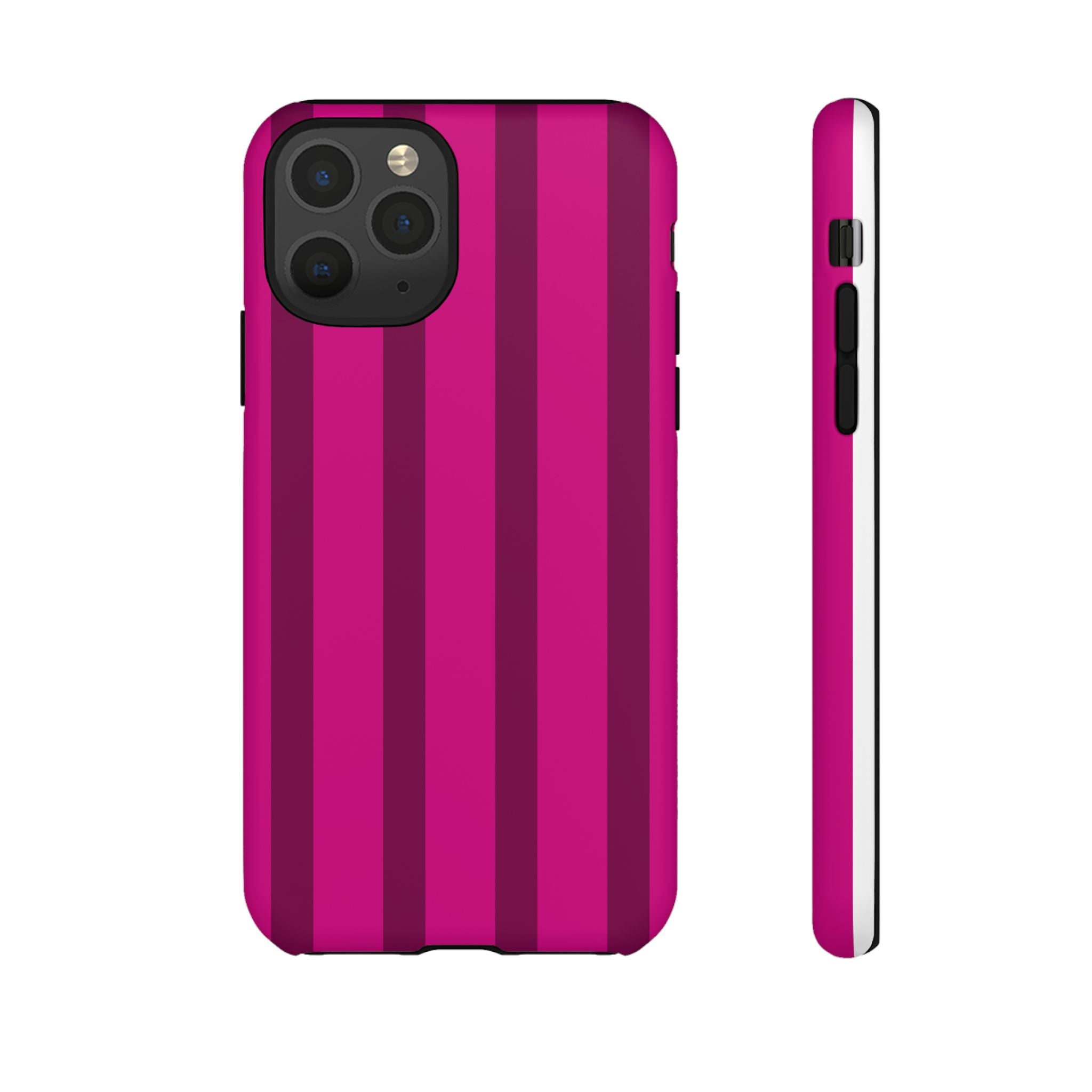 Hot Pink Striped Phone Case