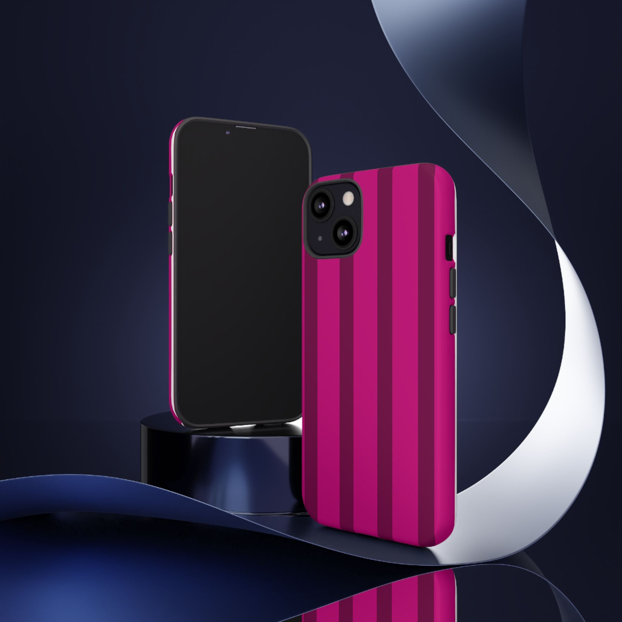 Hot Pink Striped Phone Case