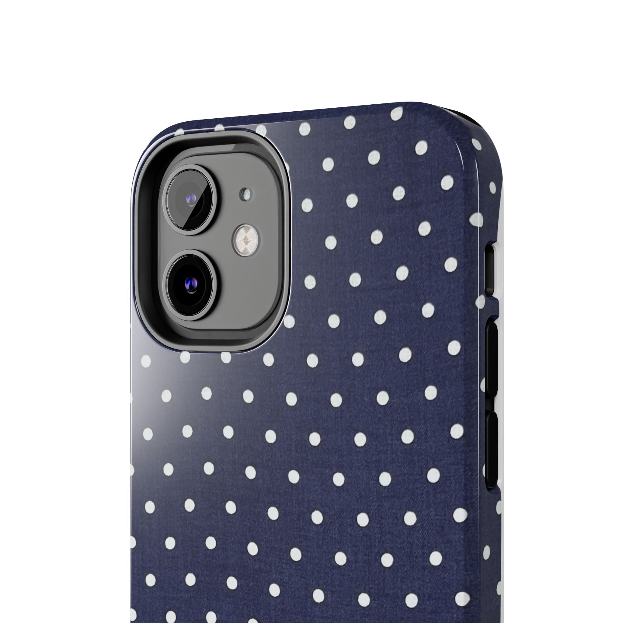 Navy Polka Dot Tough Phone Case