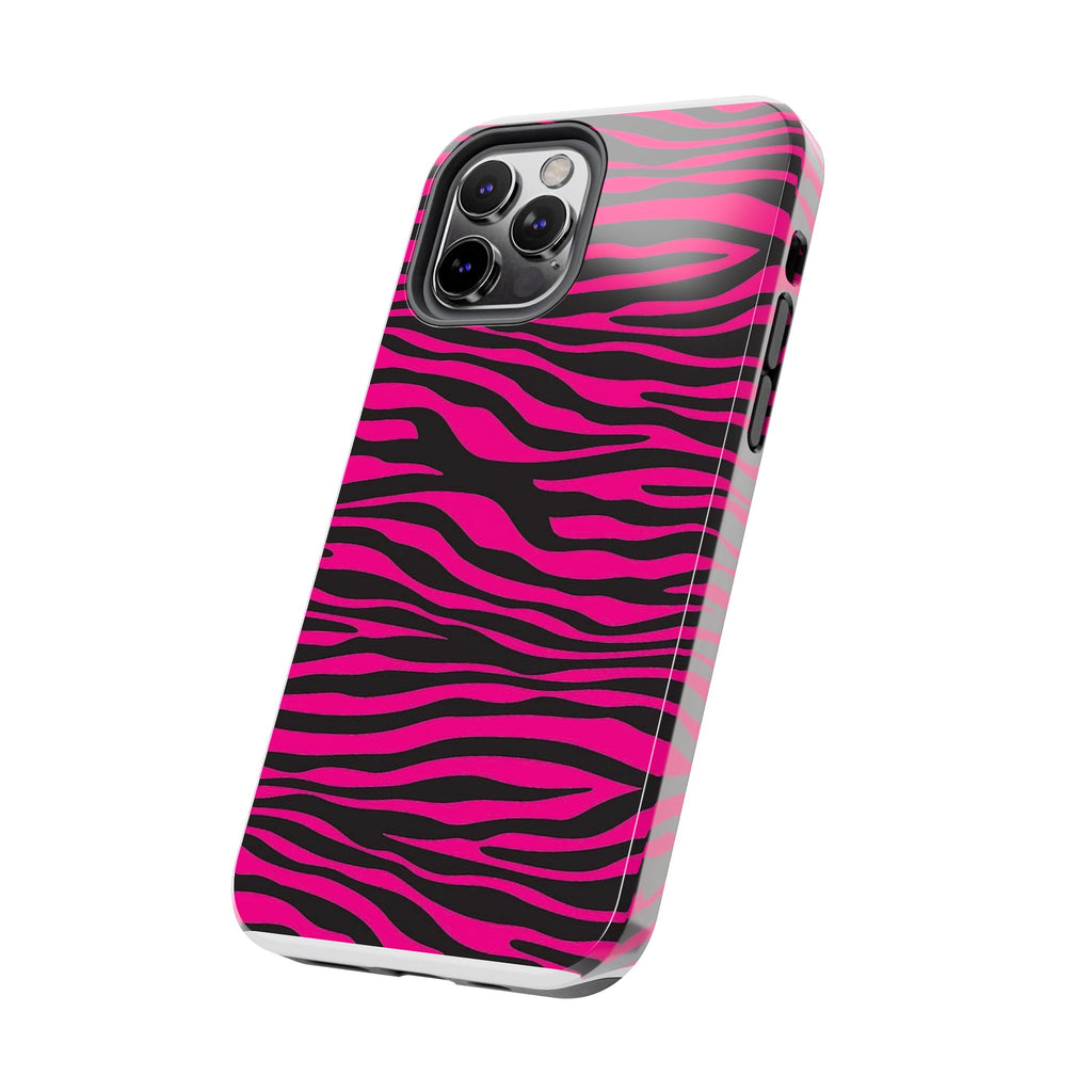 Hot Pink Zebra Tough Phone Case
