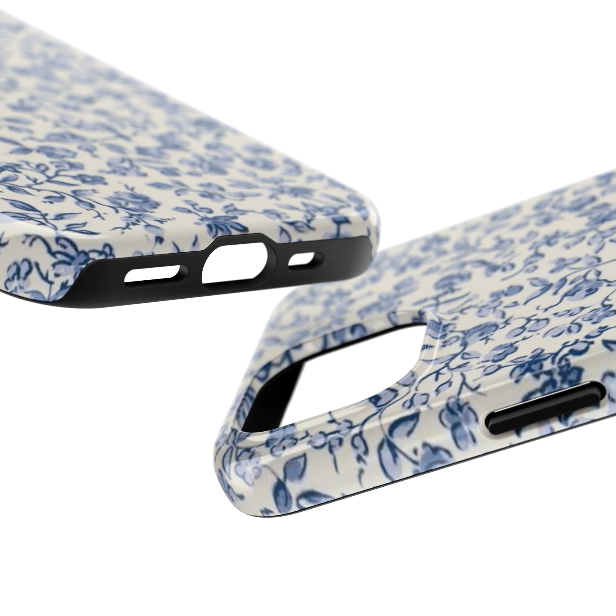 Blue Floral Tough Phone Case