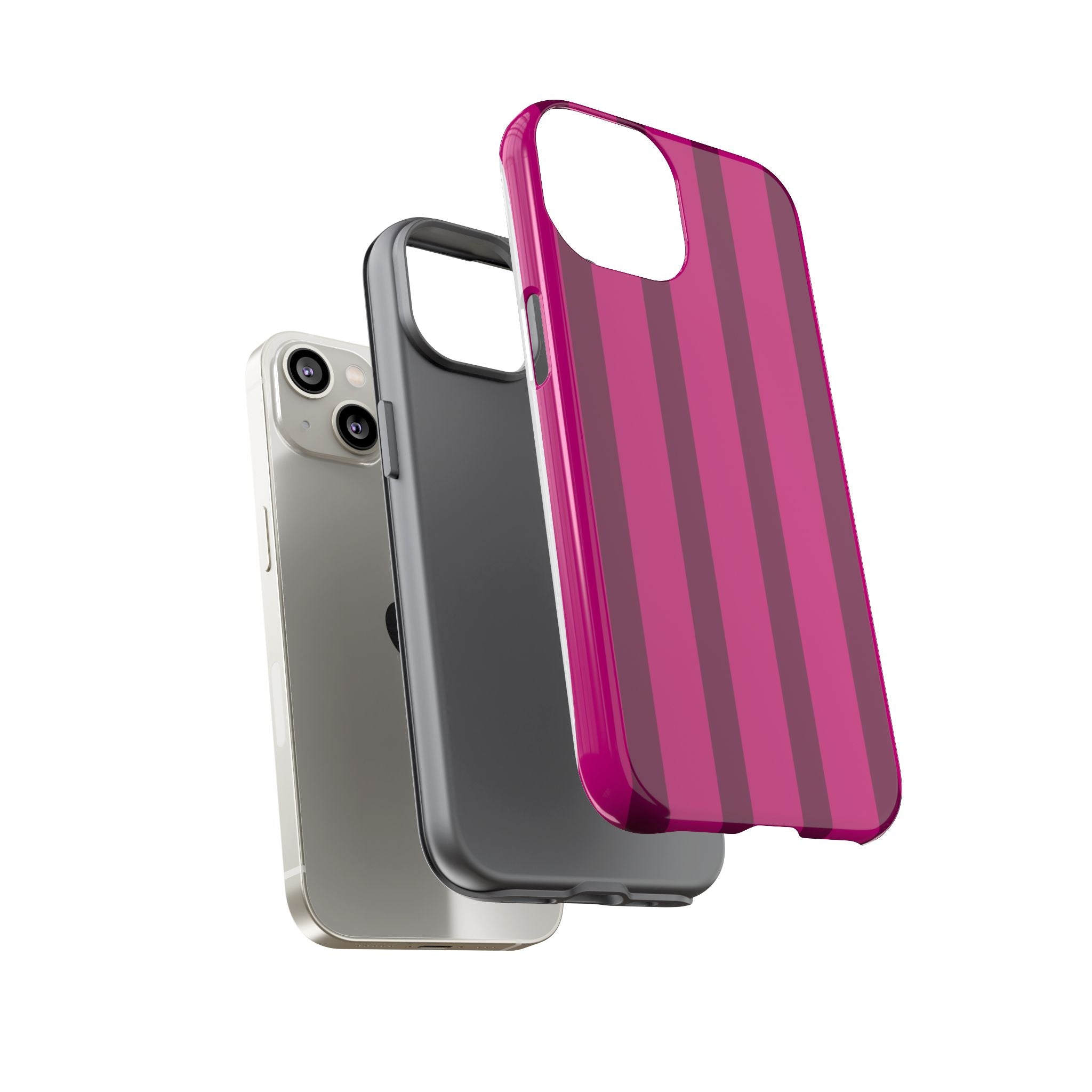 Hot Pink Striped Phone Case