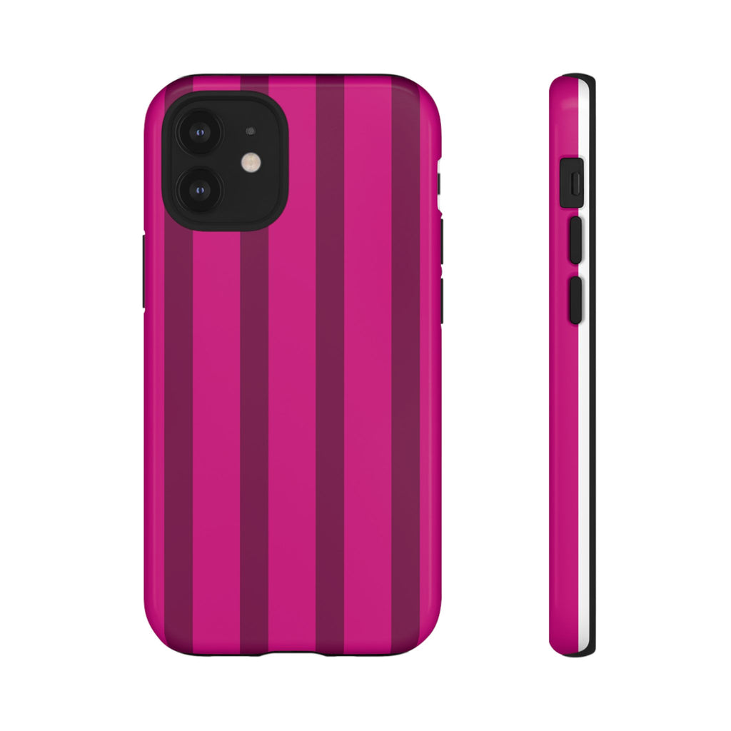 Hot Pink Striped Phone Case