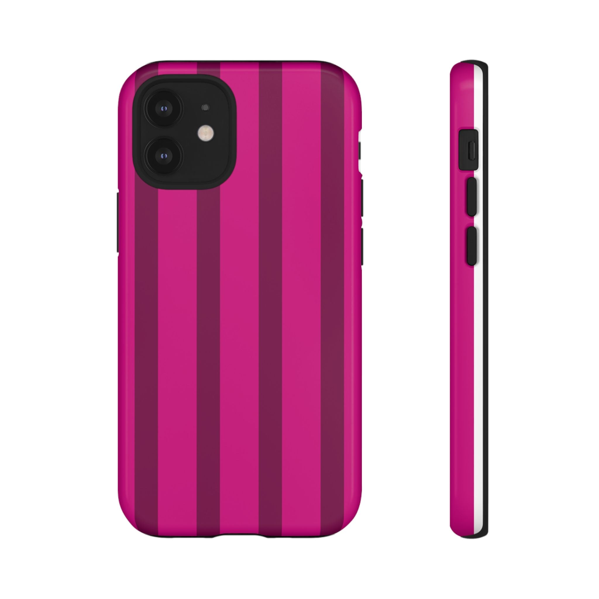 Hot Pink Striped Phone Case